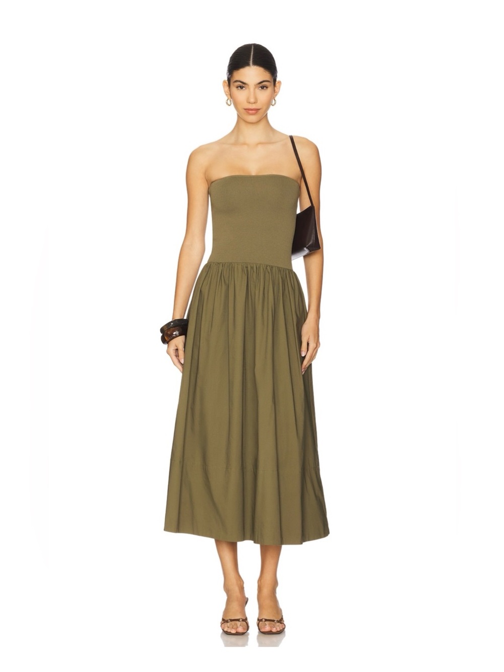 Pistola Mavo Mixed-Media Midi Dress